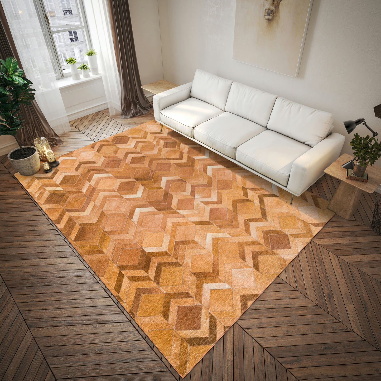 Indoor/Outdoor Stetson SS5 Spice Washable 10' x 14' Rug