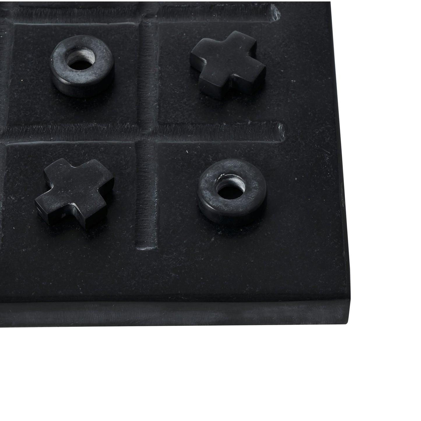 Gioco Nero Black Engineered Marble Tic Tac Toe Game
