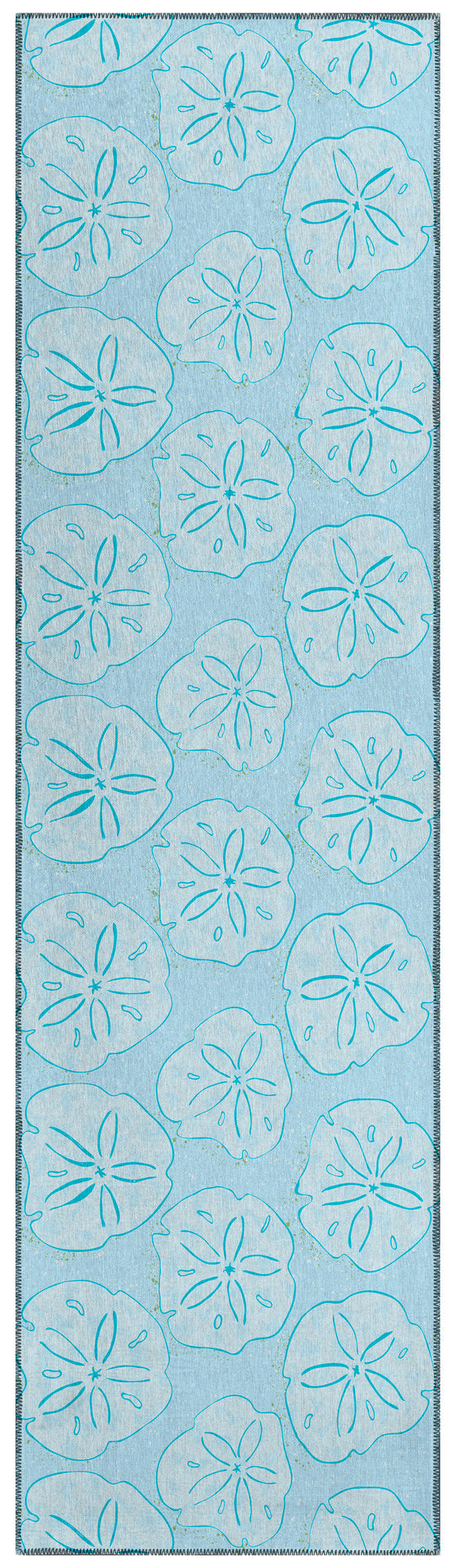 Indoor/Outdoor Seabreeze SZ10 Sky Washable 2'3" x 7'6" Runner Rug