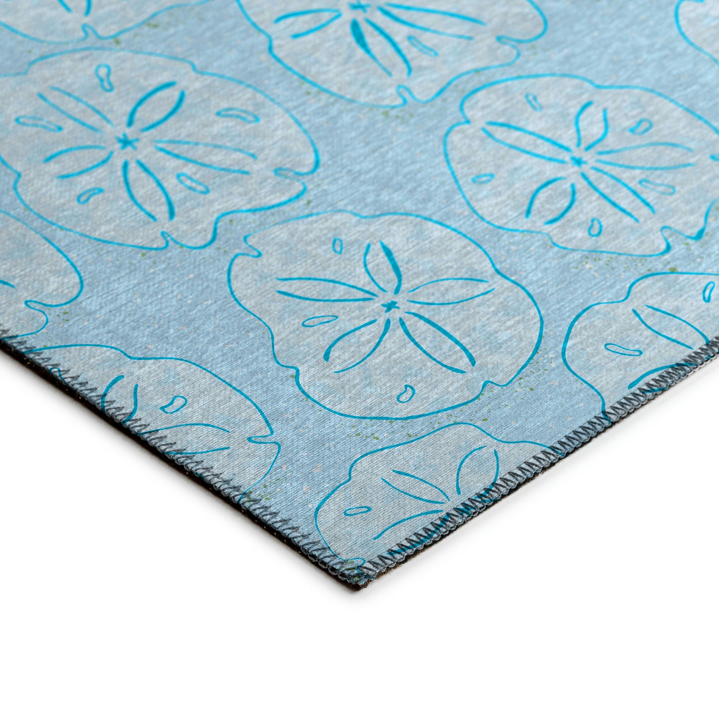 Indoor/Outdoor Seabreeze SZ10 Sky Washable 2'3" x 7'6" Runner Rug