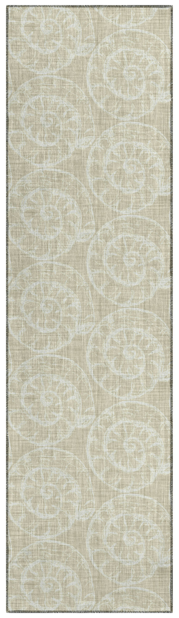 Indoor/Outdoor Seabreeze SZ11 Taupe Washable 2'3" x 7'6" Runner Rug