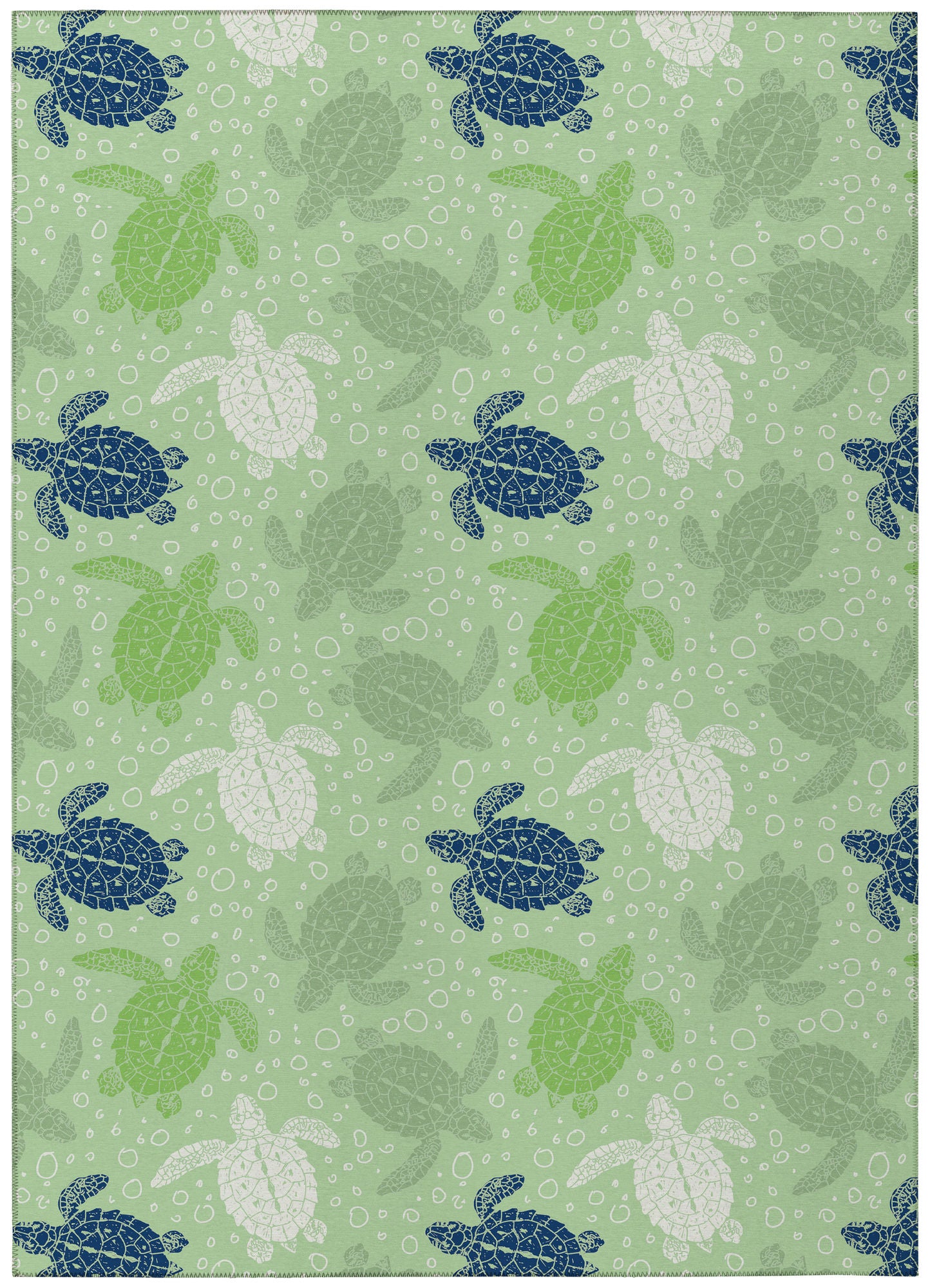 Indoor/Outdoor Seabreeze SZ13 Aloe Washable 10' x 14' Rug