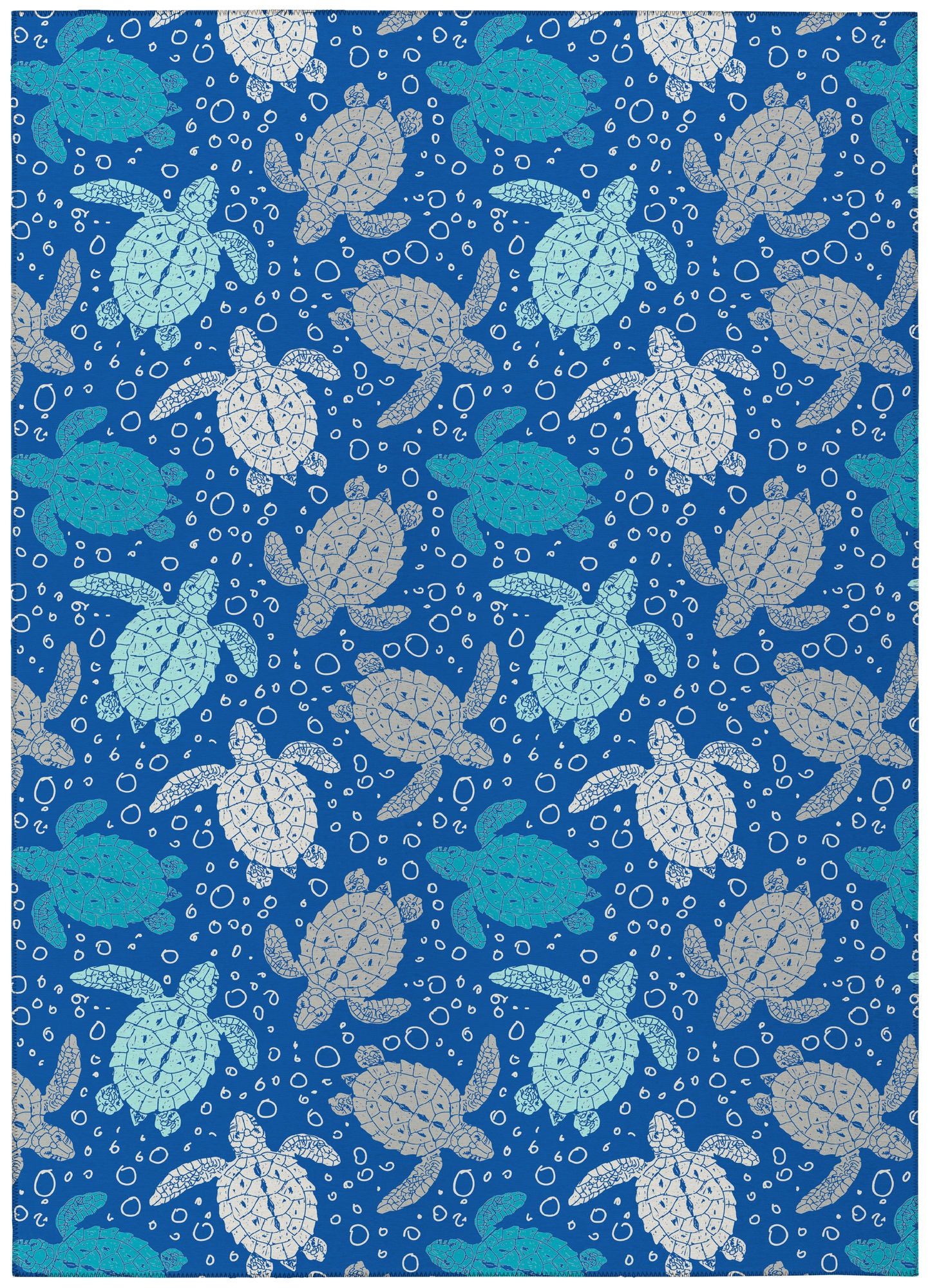 Indoor/Outdoor Seabreeze SZ13 Navy Washable 10' x 14' Rug