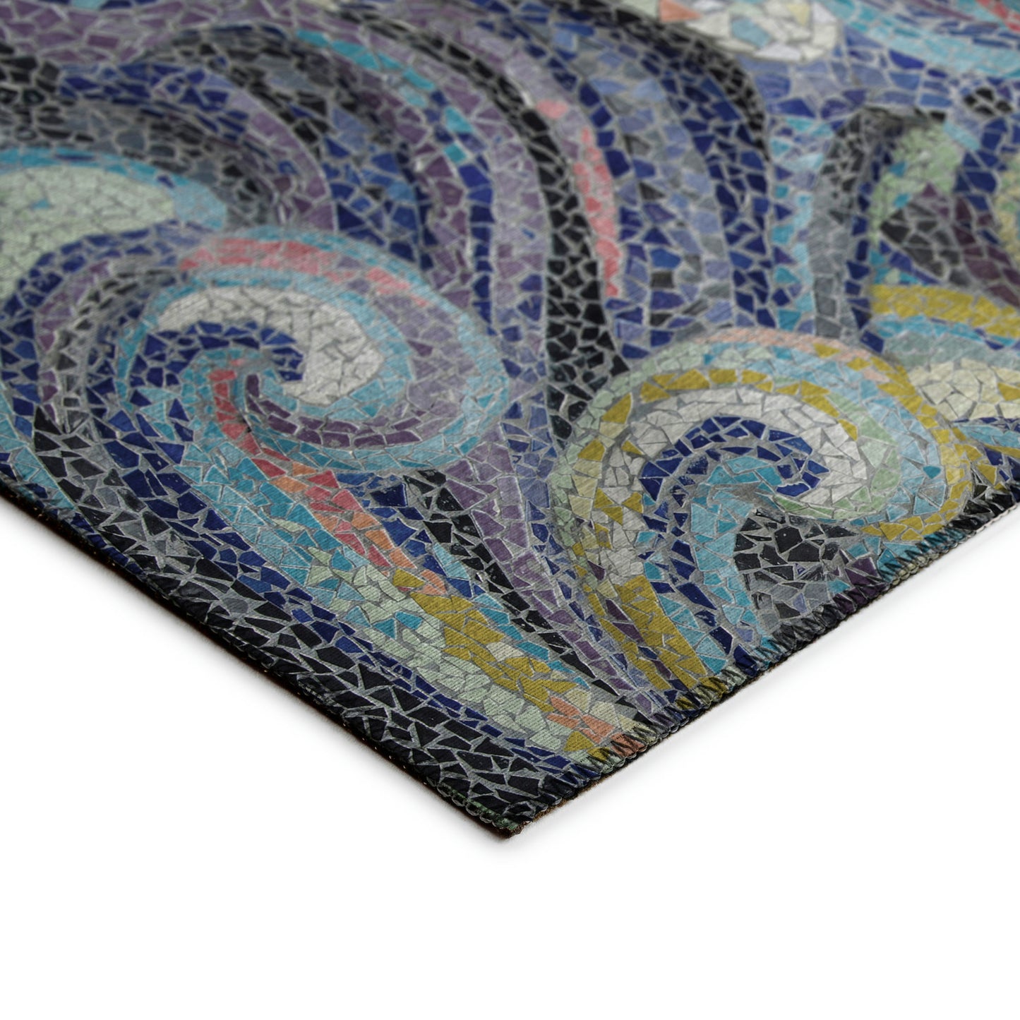 Indoor/Outdoor Seabreeze SZ14 Ink Washable 2'3" x 7'6" Runner Rug