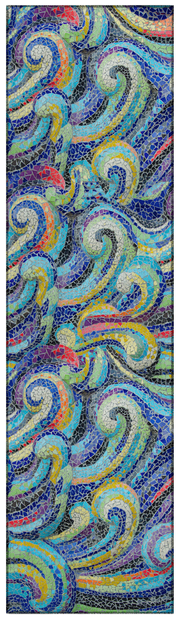 Indoor/Outdoor Seabreeze SZ14 Indigo Washable 2'3" x 7'6" Runner Rug