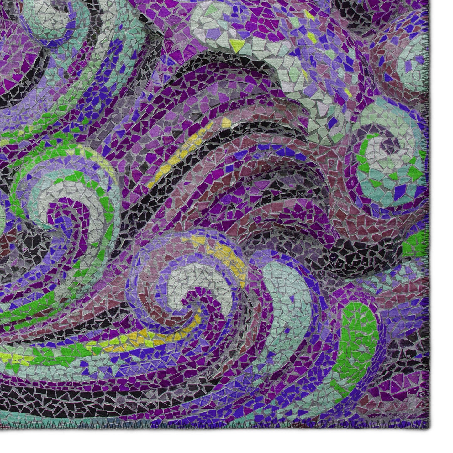 Indoor/Outdoor Seabreeze SZ14 Violet Washable 2'3" x 7'6" Runner Rug