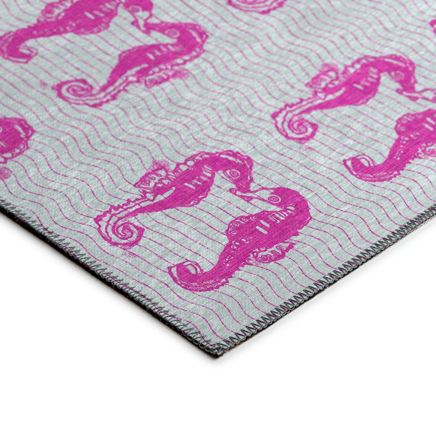 Indoor/Outdoor Seabreeze SZ15 Flamingo Washable 8' x 8' Round Rug