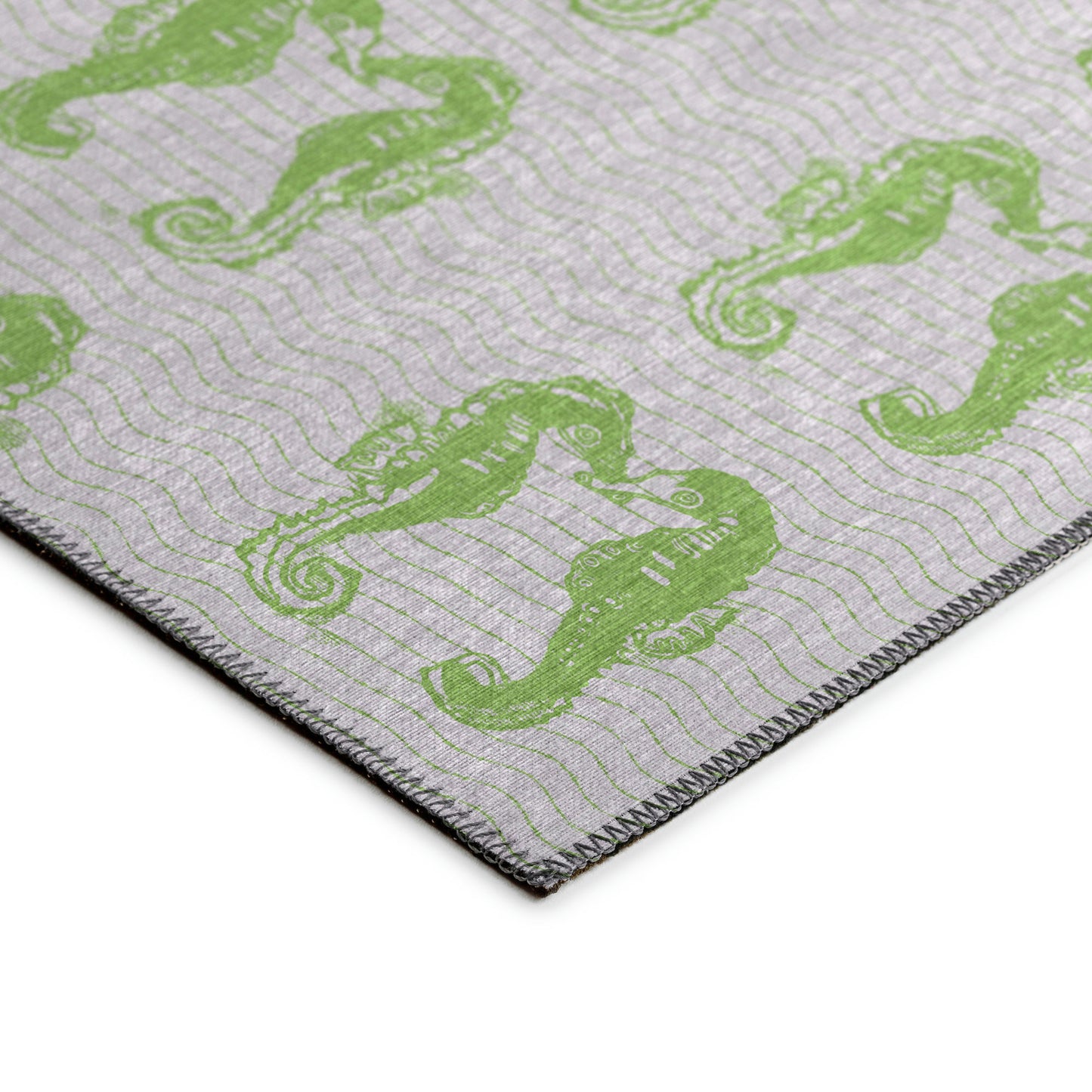 Indoor/Outdoor Seabreeze SZ15 Lime-In Washable 10' x 14' Rug