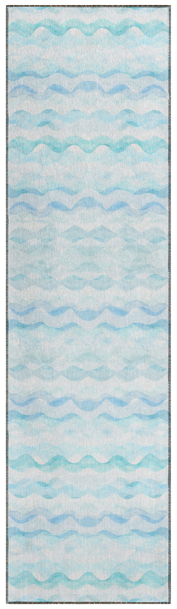 Indoor/Outdoor Seabreeze SZ16 Denim Washable 2'3" x 7'6" Runner Rug