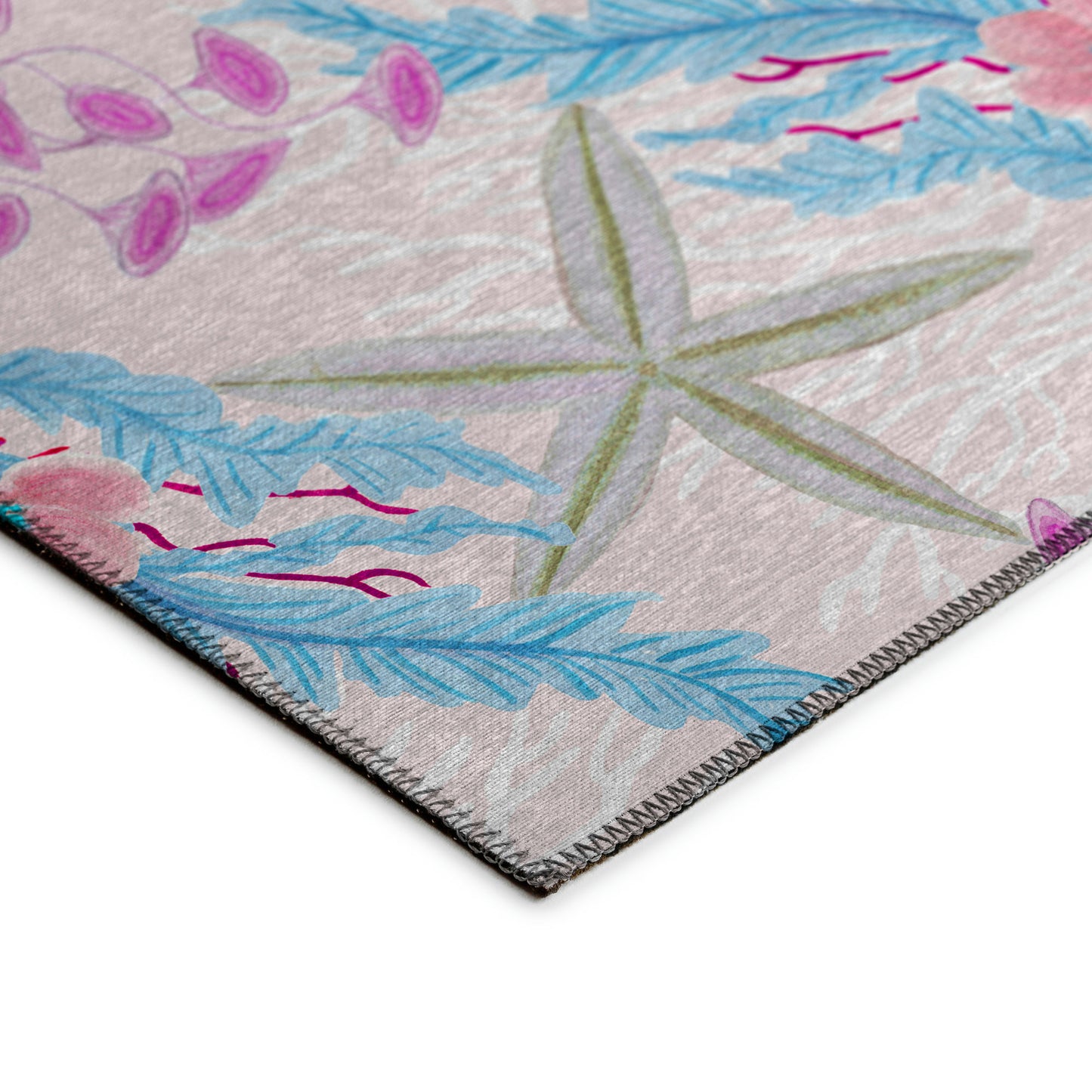 Indoor/Outdoor Seabreeze SZ1 Blush Washable 2'3" x 7'6" Runner Rug