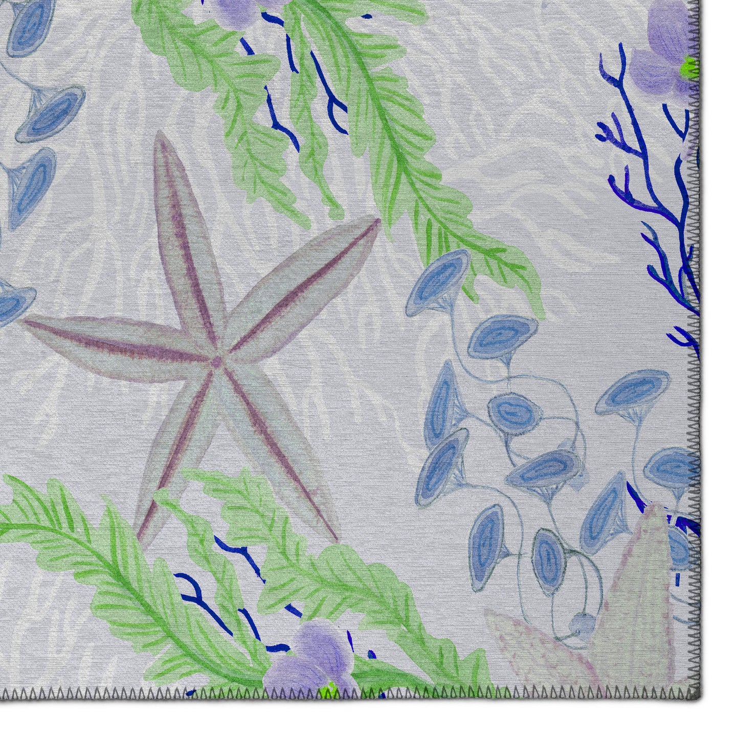 Indoor/Outdoor Seabreeze SZ1 Lavender Washable 2'3" x 7'6" Runner Rug