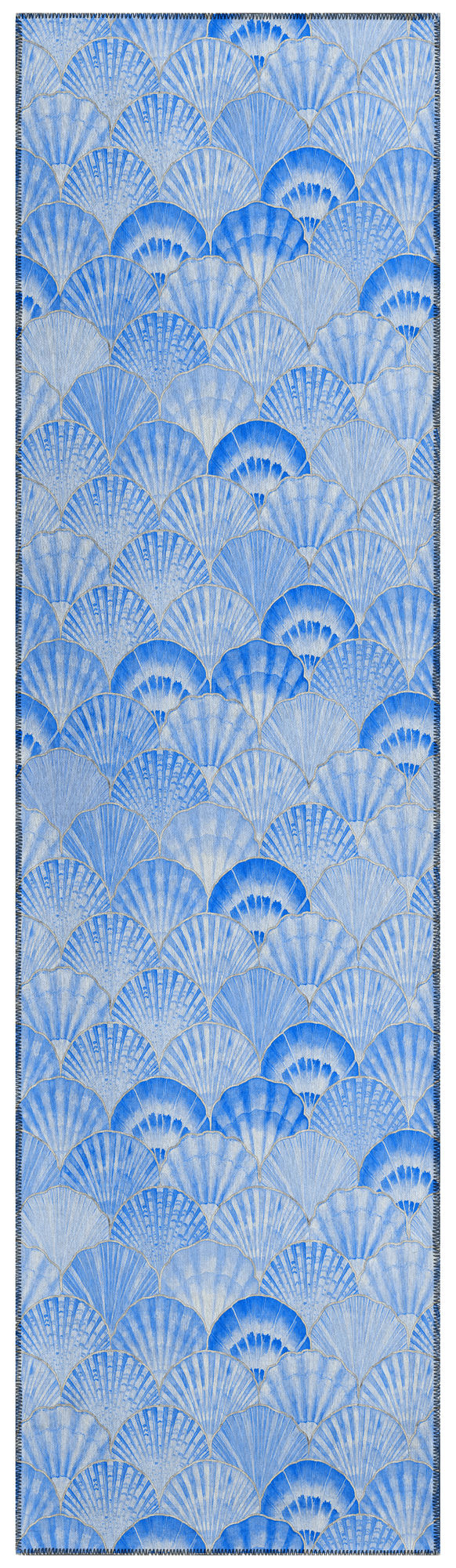 Indoor/Outdoor Seabreeze SZ2 Navy Washable 2'3" x 7'6" Runner Rug