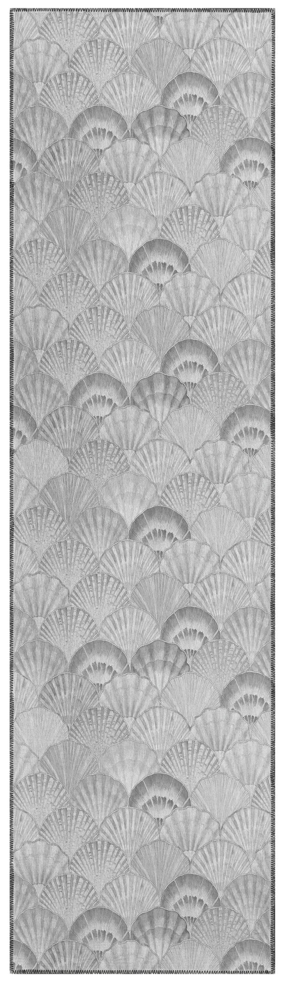 Indoor/Outdoor Seabreeze SZ2 Silver Washable 2'3" x 7'6" Runner Rug