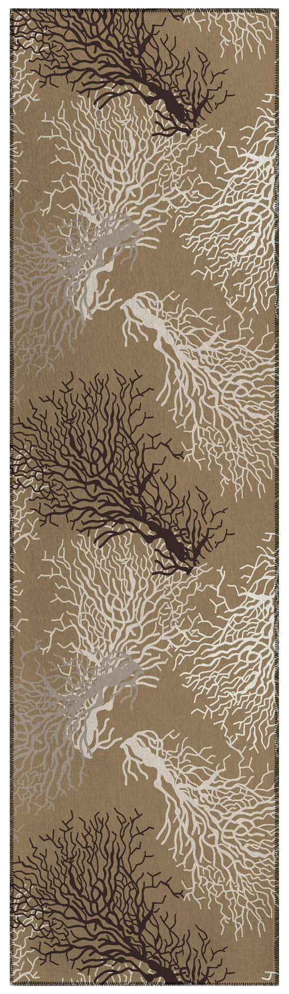 Indoor/Outdoor Seabreeze SZ3 Taupe Washable 2'3" x 7'6" Runner Rug