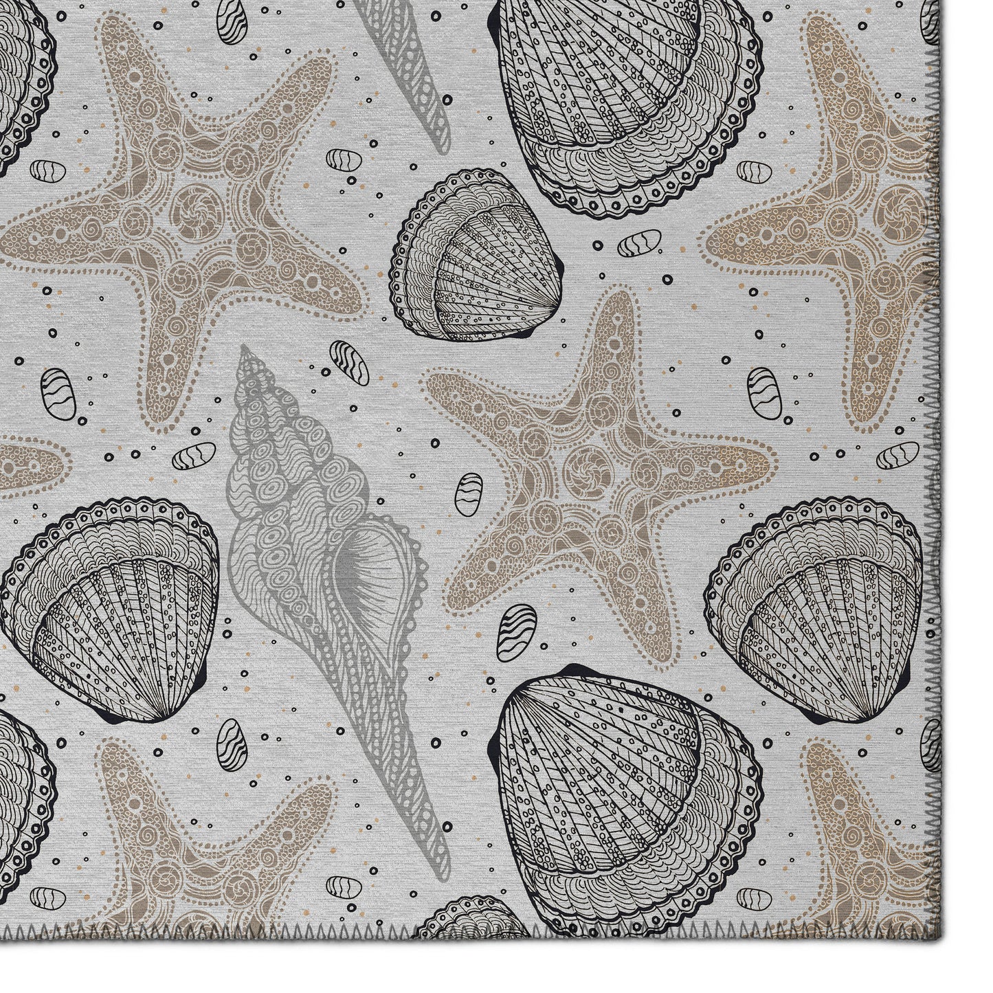 Indoor/Outdoor Seabreeze SZ4 Silver Washable 2'3" x 7'6" Runner Rug