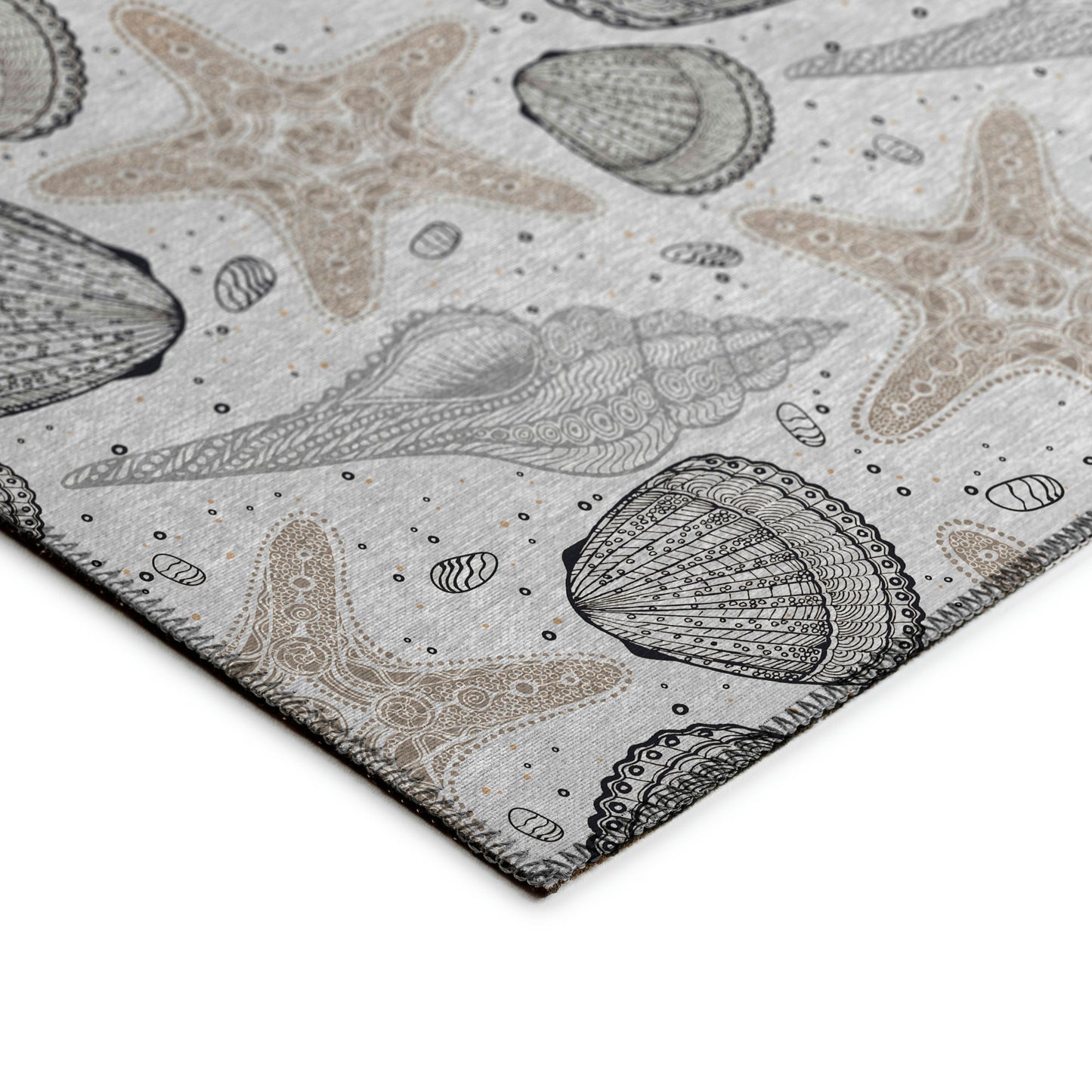 Indoor/Outdoor Seabreeze SZ4 Silver Washable 2'3" x 7'6" Runner Rug