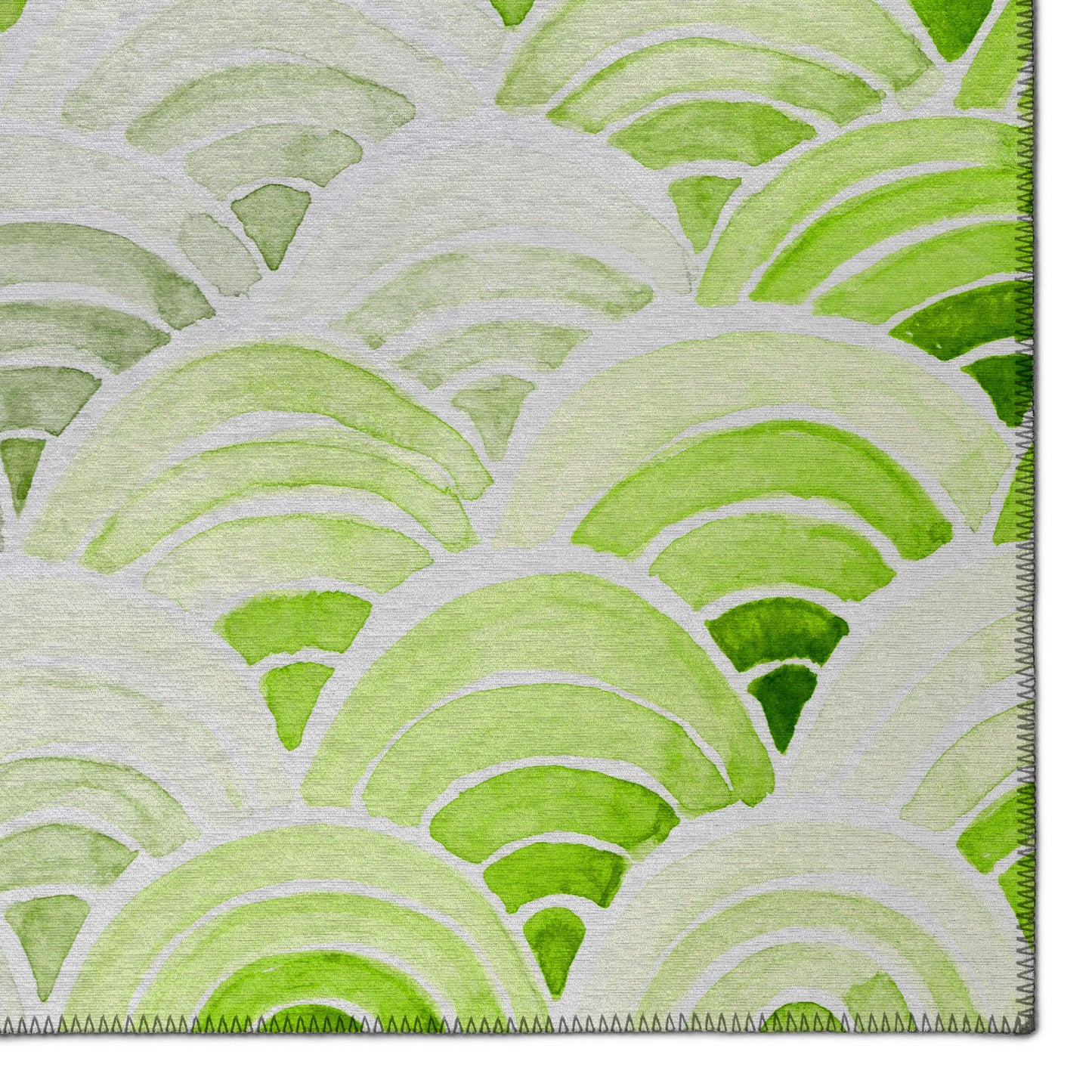 Indoor/Outdoor Seabreeze SZ5 Lime-In Washable 2'3" x 7'6" Runner Rug