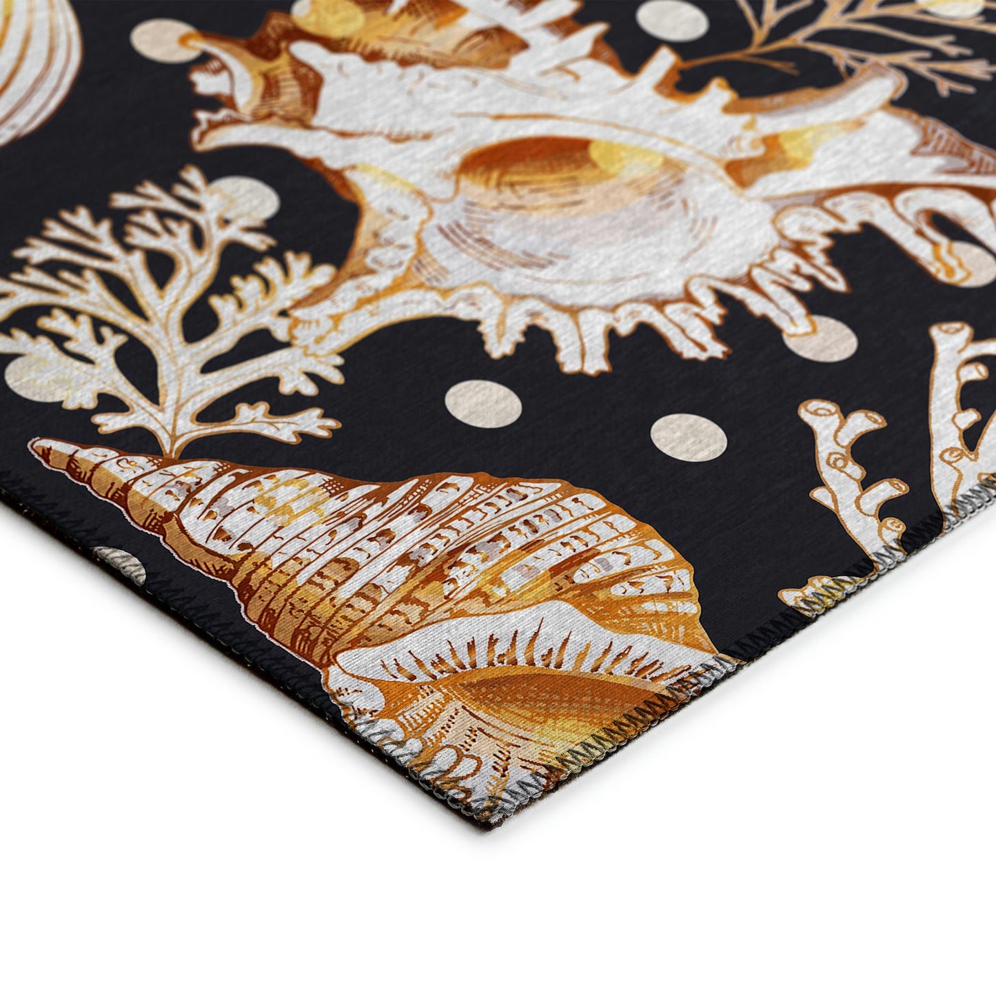 Indoor/Outdoor Seabreeze SZ6 Black Washable 2'3" x 7'6" Runner Rug