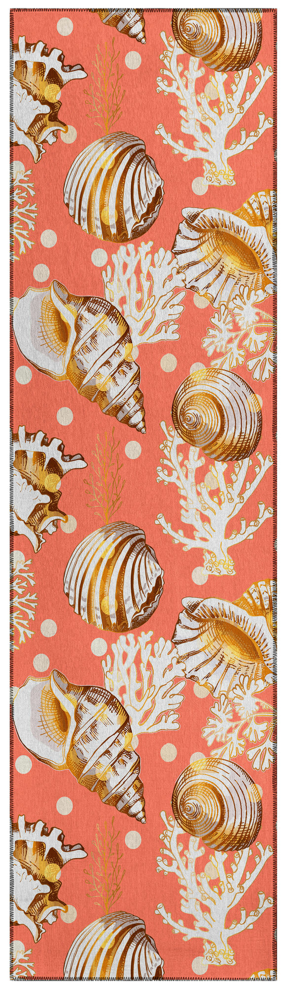 Indoor/Outdoor Seabreeze SZ6 Salmon Washable 2'3" x 7'6" Runner Rug