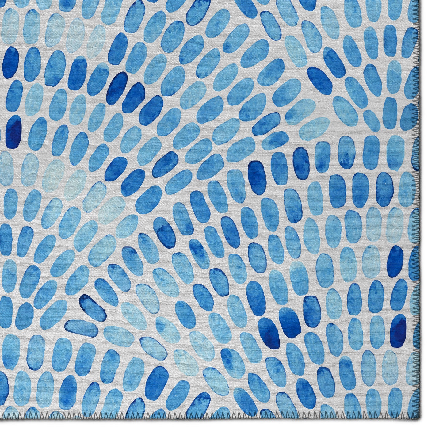 Indoor/Outdoor Seabreeze SZ7 Indigo Washable 2'3" x 7'6" Runner Rug