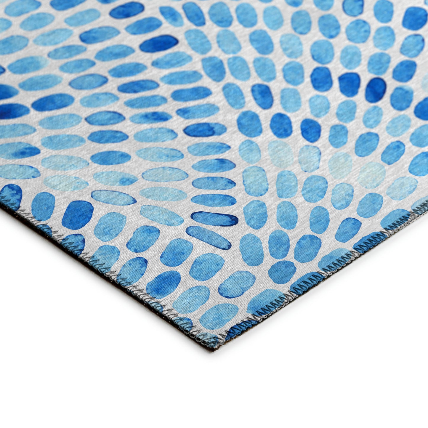 Indoor/Outdoor Seabreeze SZ7 Indigo Washable 2'3" x 7'6" Runner Rug
