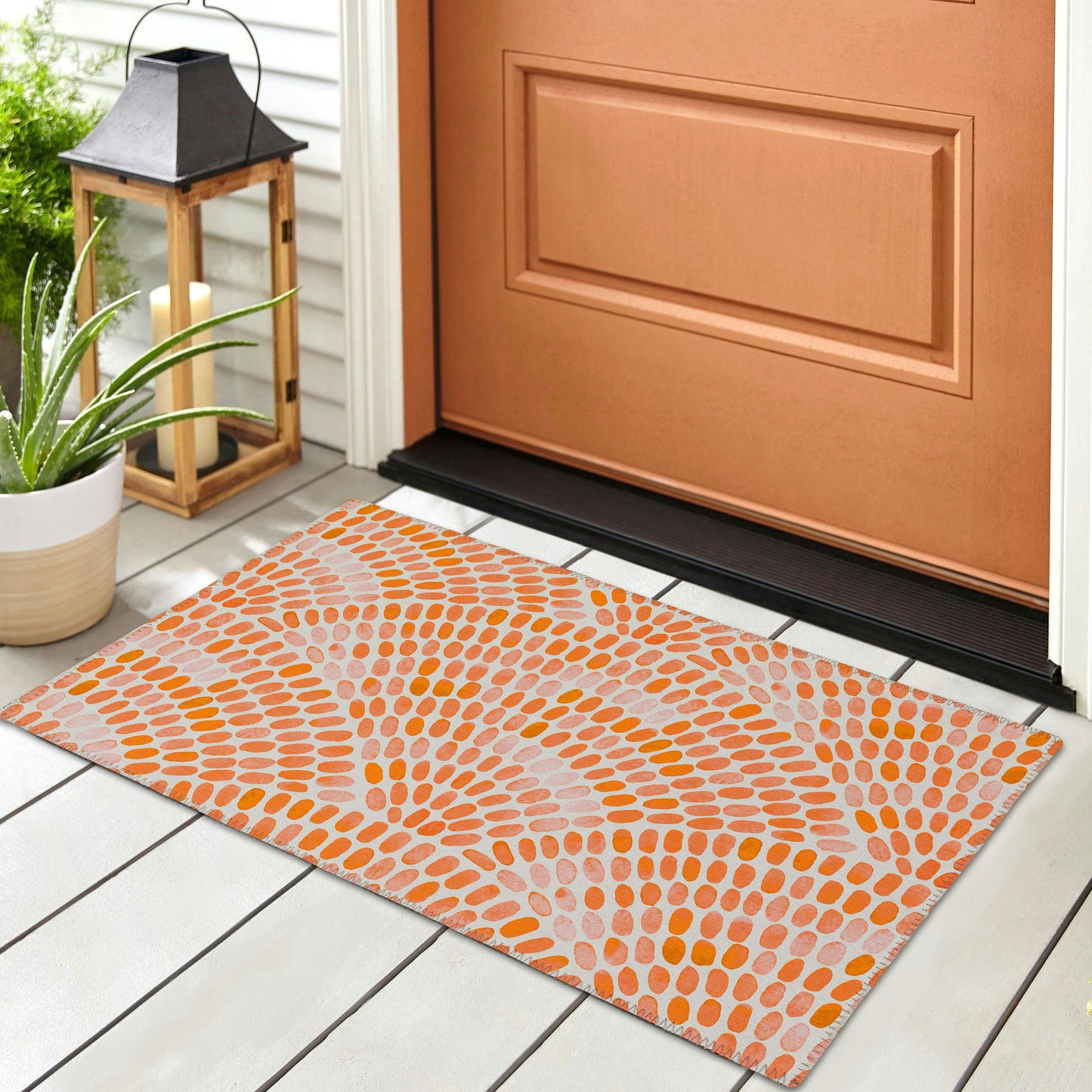 Indoor/Outdoor Seabreeze SZ7 Salmon Washable 1'8" x 2'6" Rug