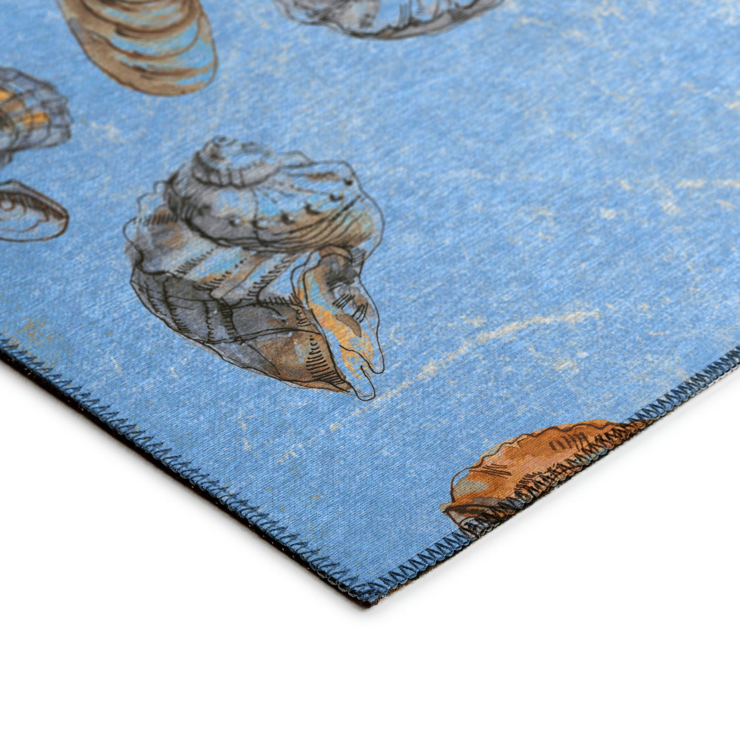 Indoor/Outdoor Seabreeze SZ9 Denim Washable 2'3" x 7'6" Runner Rug