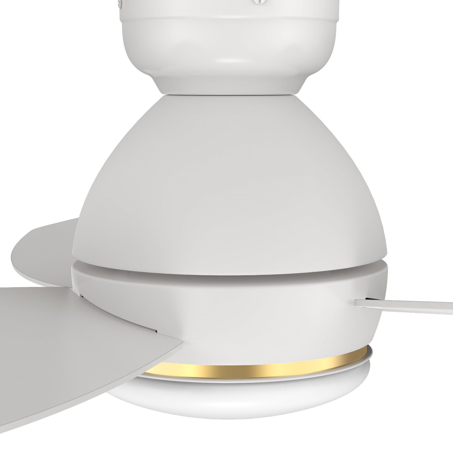 Hobart 48 Inch 3-Blade Flush Mount Smart Ceiling Fan - White