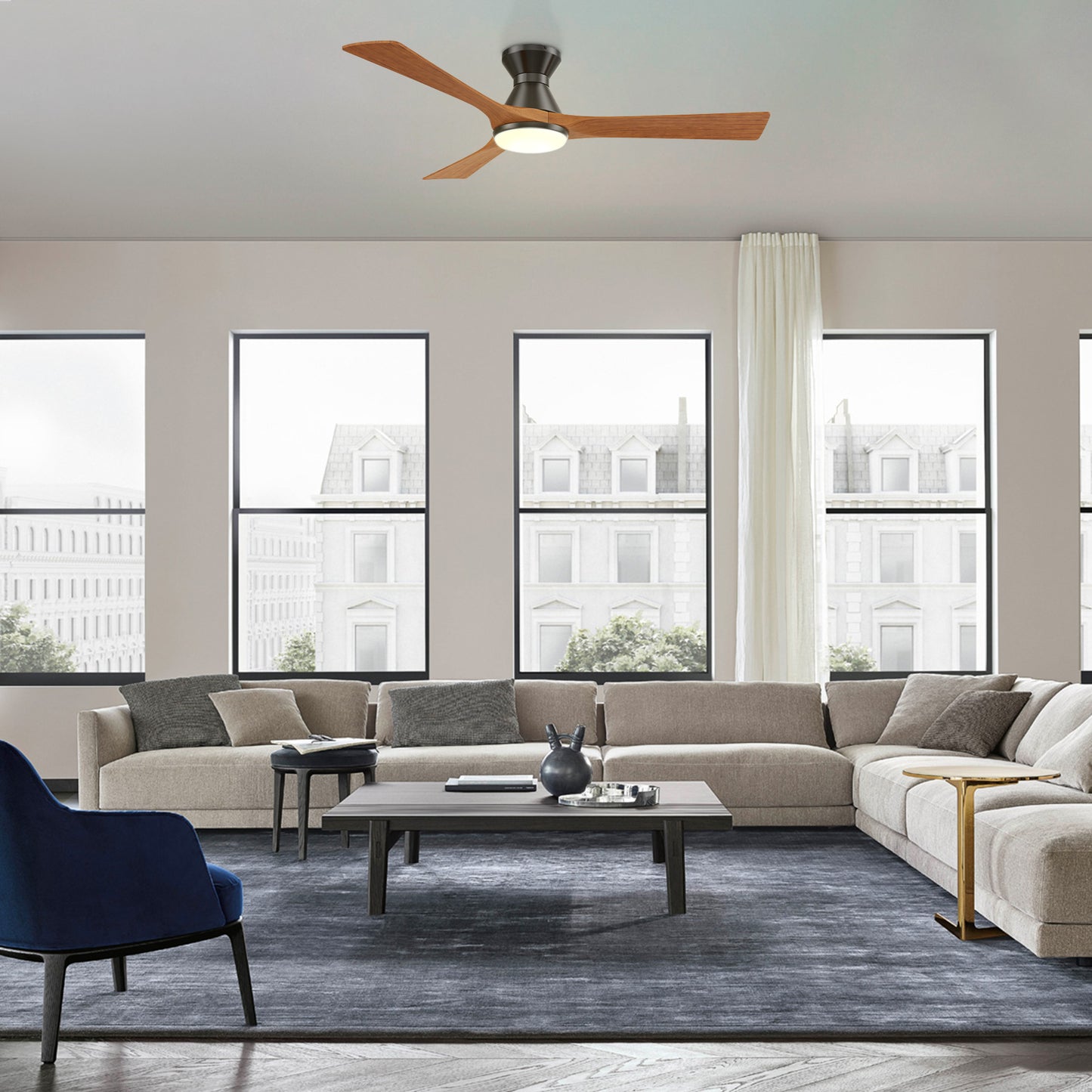 Nicolet 52 Inch 3-Blade Smart Ceiling Fan - Black