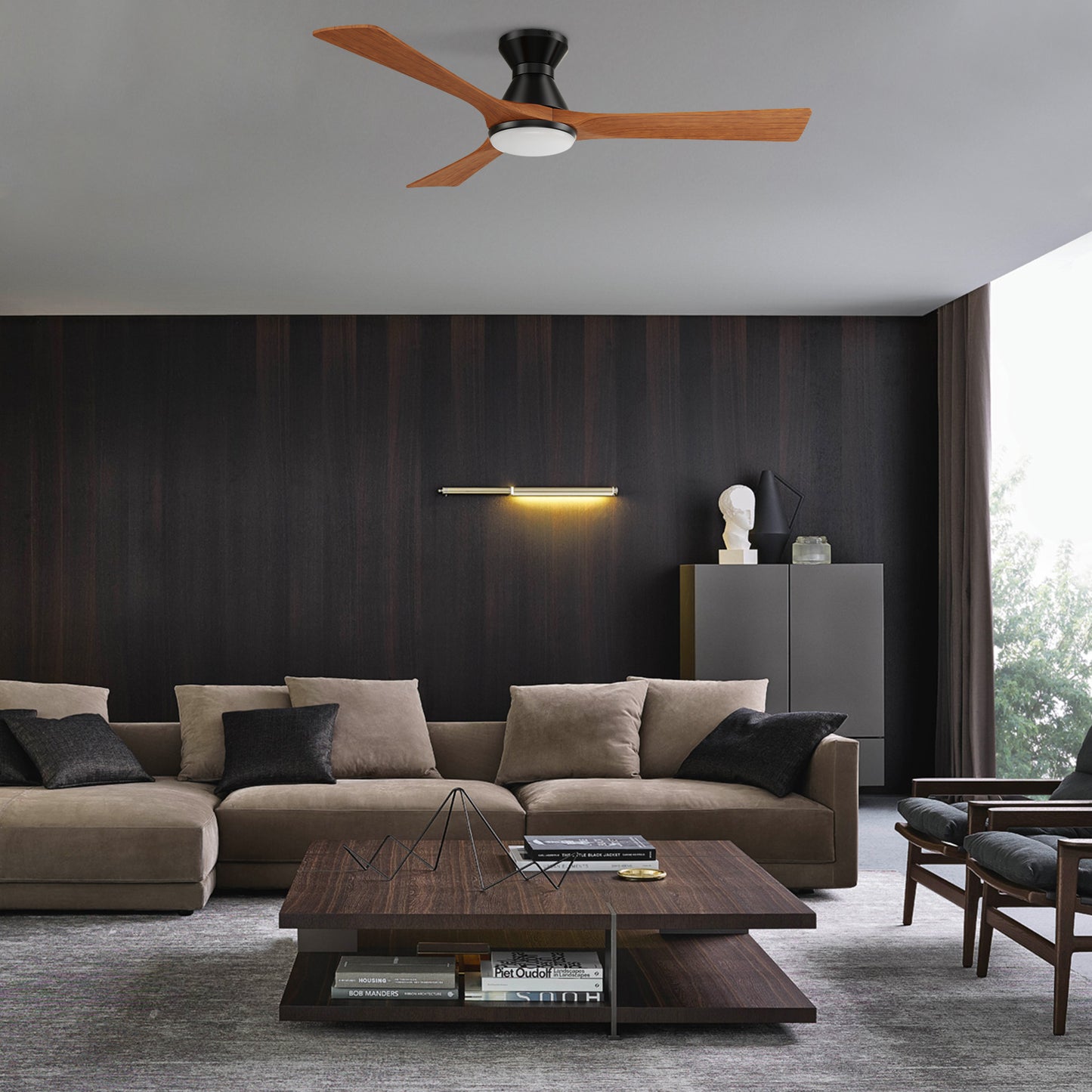 Nicolet 52 Inch 3-Blade Smart Ceiling Fan - Black