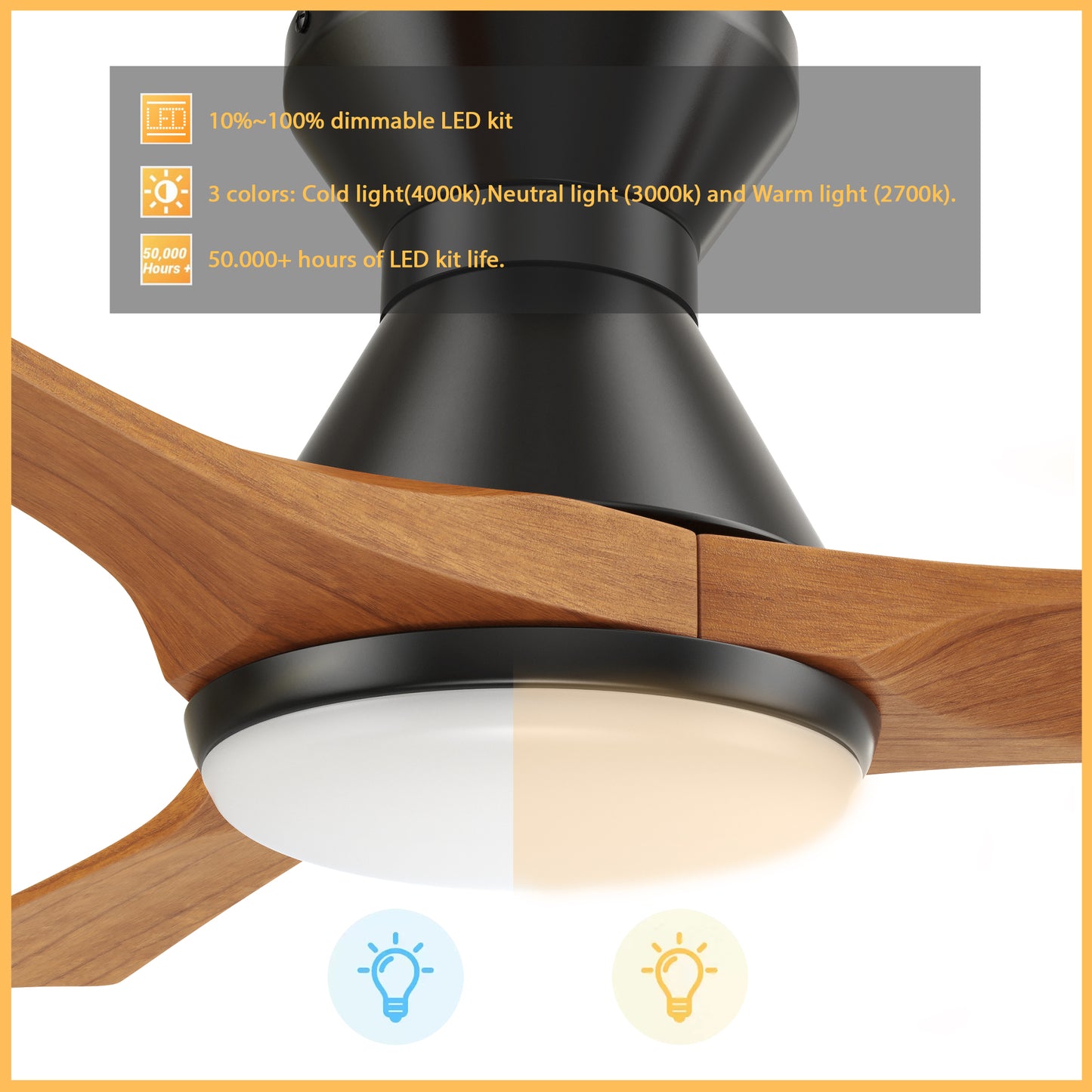 Nicolet 52 Inch 3-Blade Smart Ceiling Fan - Black
