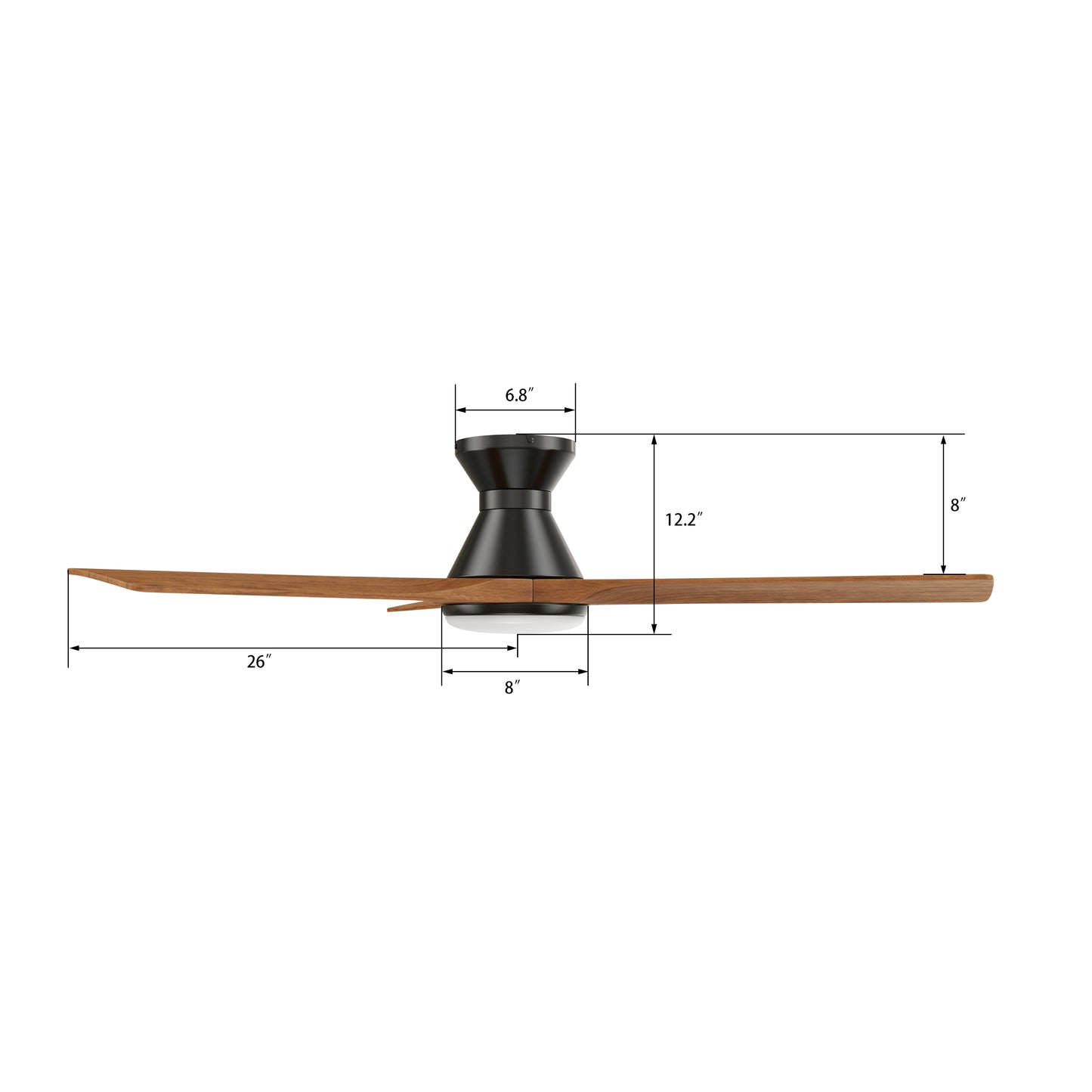 Nicolet 52 Inch 3-Blade Smart Ceiling Fan - Black