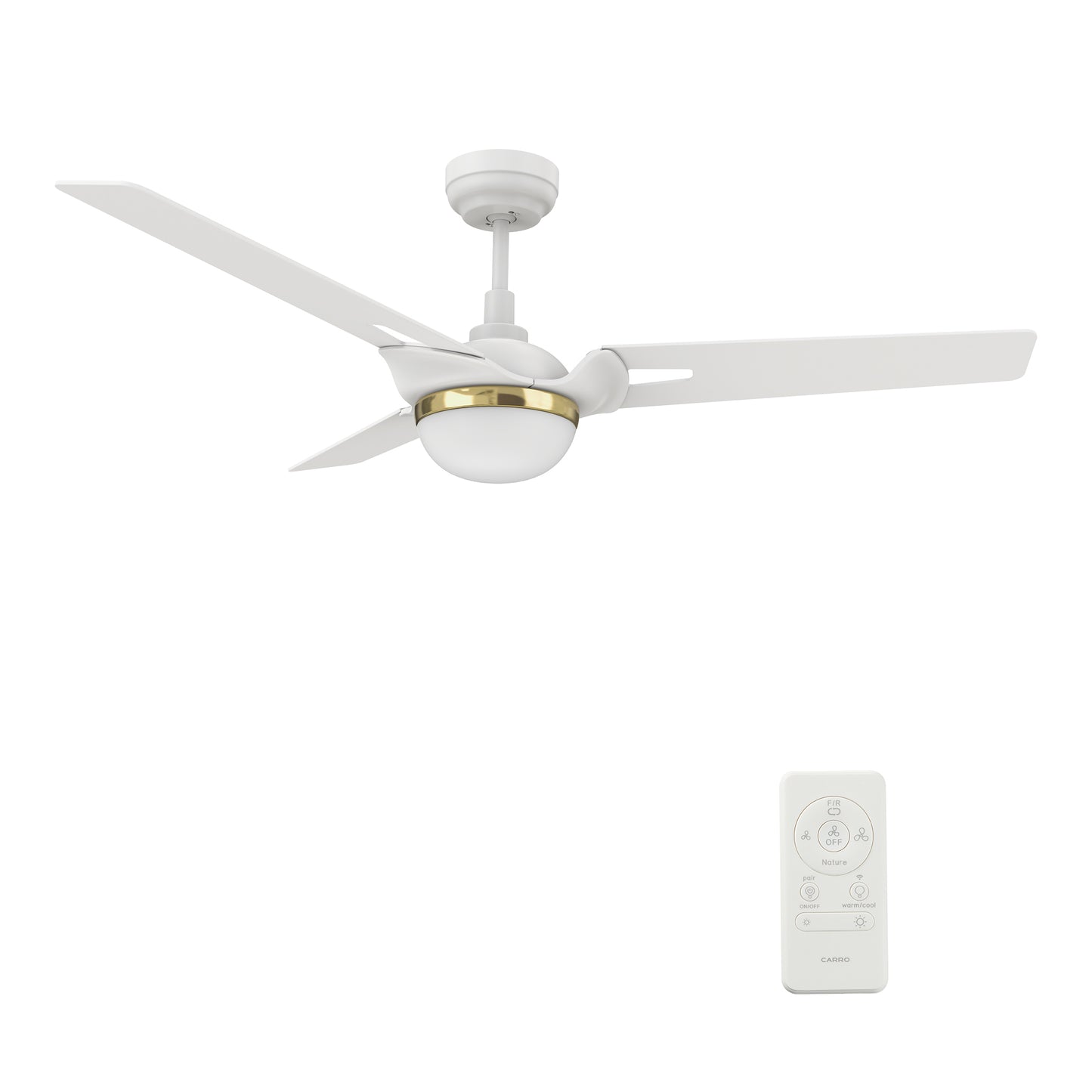 Bedford 52 Inch 3-Blade Smart Ceiling Fan - White