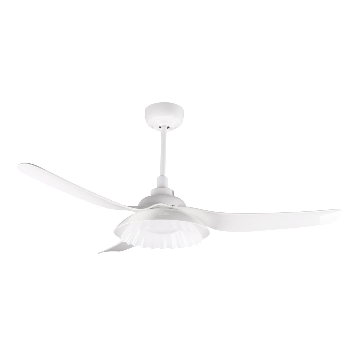 Daffodil 52 Inch 3-Blade Smart Ceiling Fan - White/White