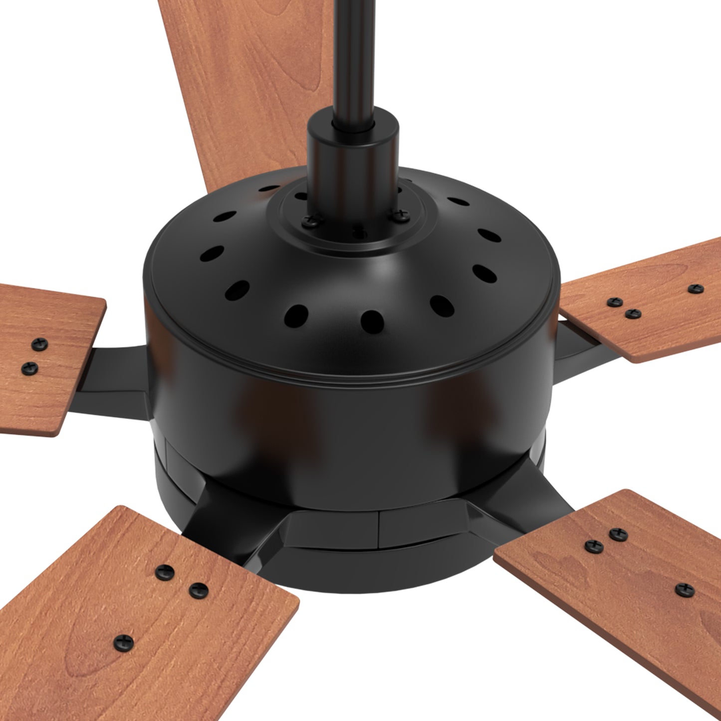 Appleton 52 Inch 5-Blade Smart Ceiling Fan - Black/Wood (Reversible Blade)