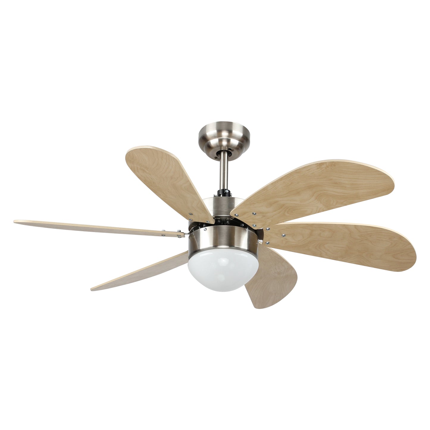 Metanoia 38 Inch 6-Blade Smart Ceiling Fan - Silver