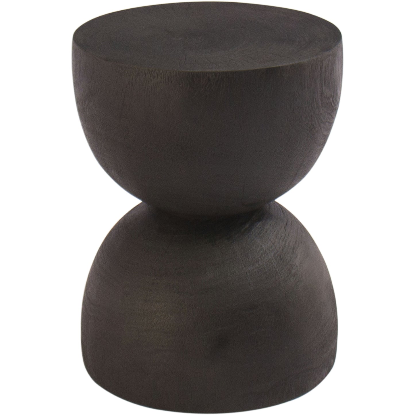 Kluane Burned Black Suar Wood Side Table