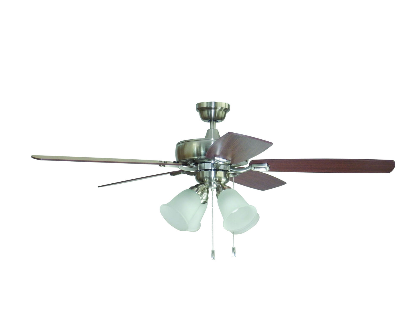 52" Twist N Click Ceiling Fan in Brushed Polished Nickel, TCE52BNK5C4