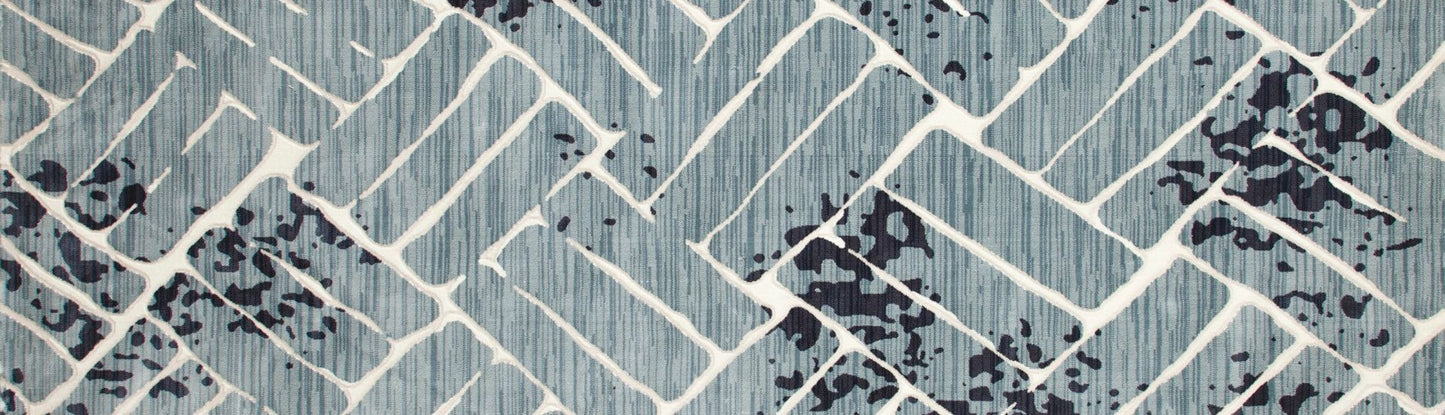 Titanium-Is_00_09_Aqua-Runner 2.7 X 9.4 Runner Rug