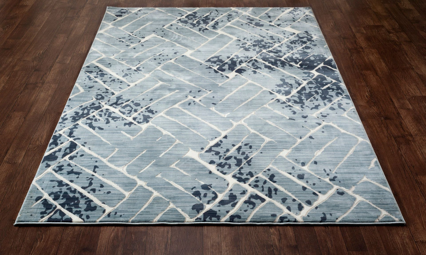 Titanium-Is_00_09_Aqua-5.3 X 8.1 Area Rug