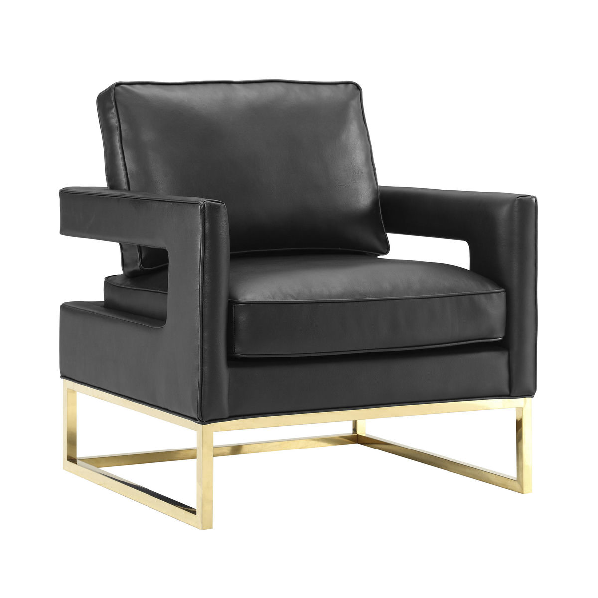 TOV Furniture Avery Black Leather Chair