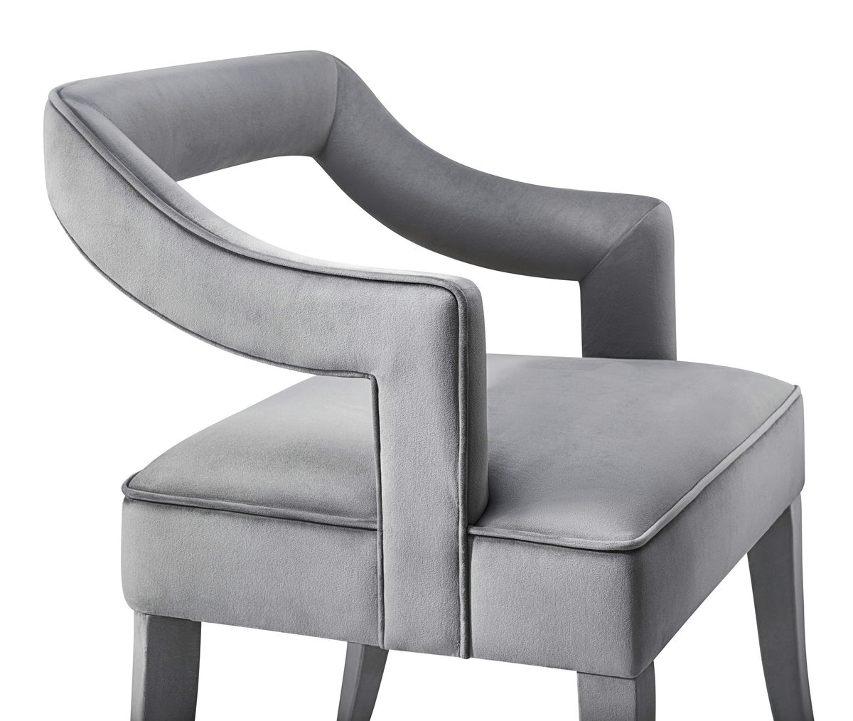 TOV Furniture Tiffany Grey Velvet Chair