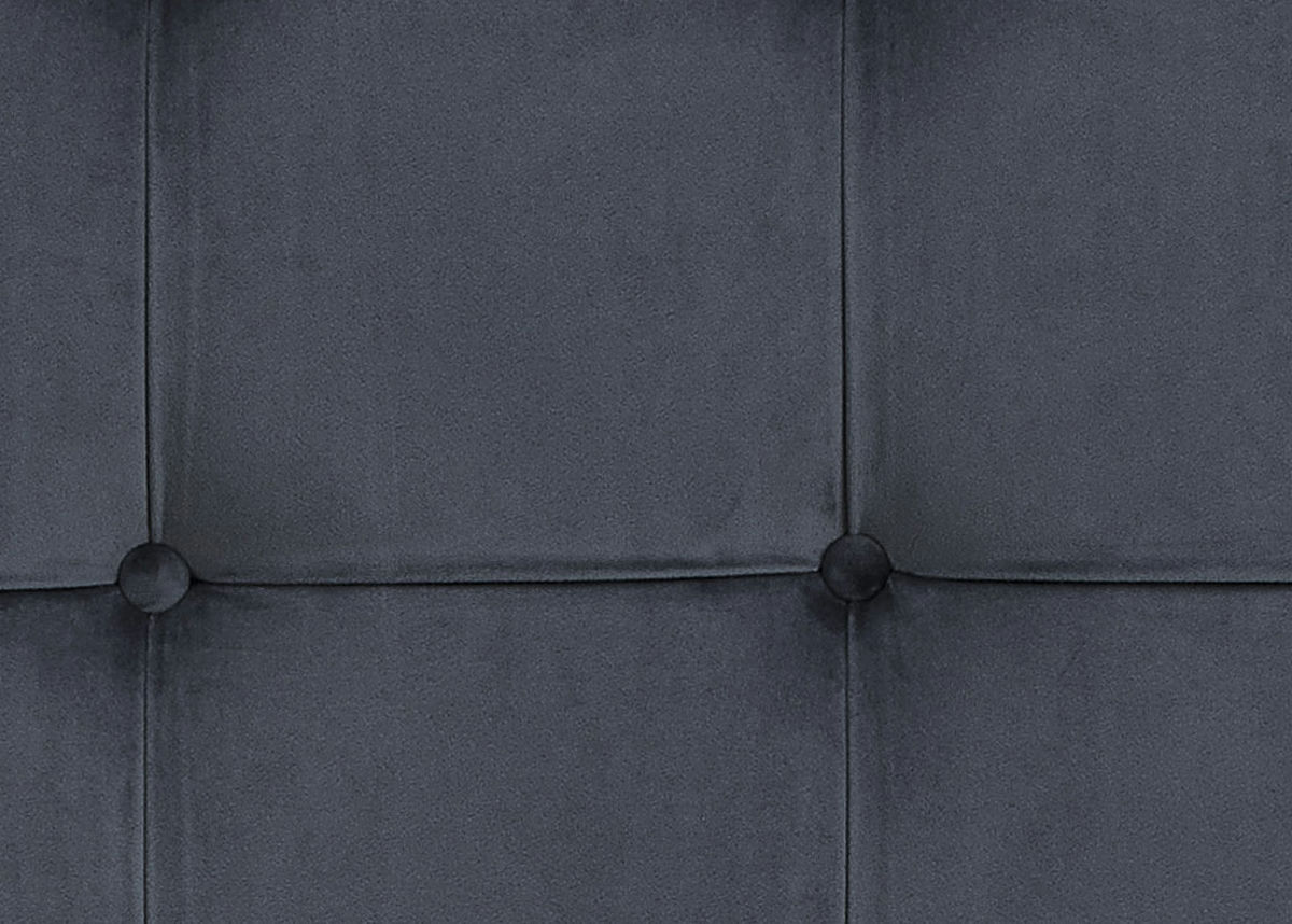 TOV Furniture Eden Grey Velvet Bed in Twin