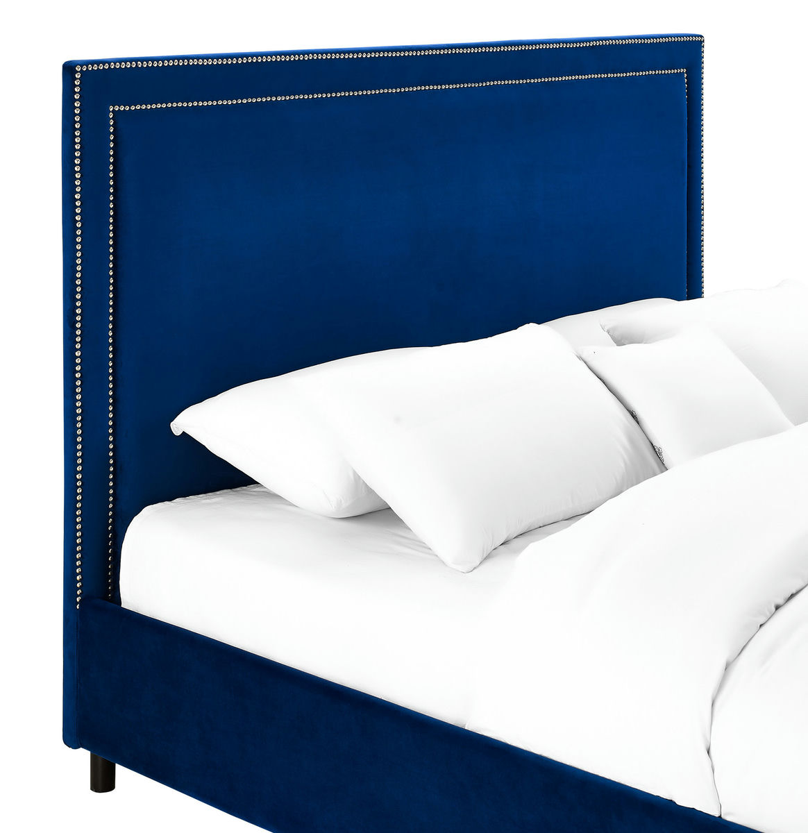 TOV Furniture Reed Navy Velvet Bed in King