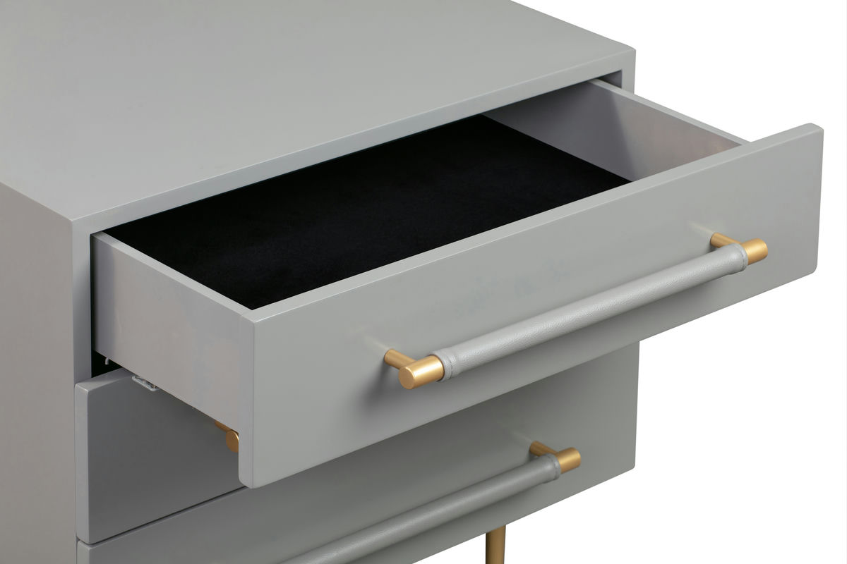 TOV Furniture Trident Grey Nightstand