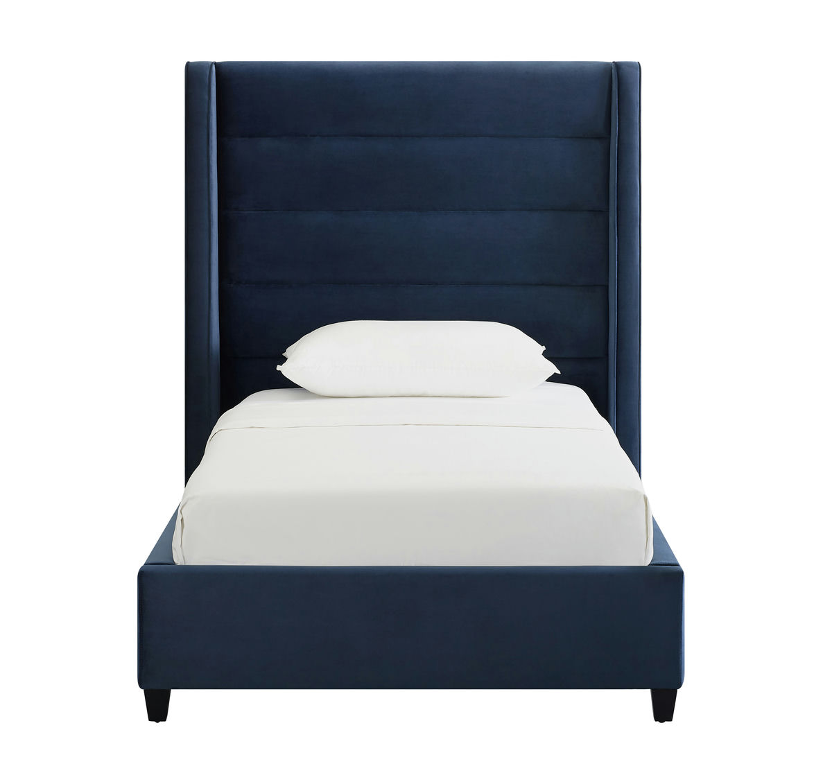 TOV Furniture Koah Navy Velvet Bed in Twin