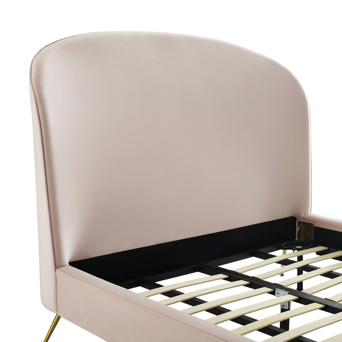 TOV Furniture Vivi Blush Velvet Bed in Queen