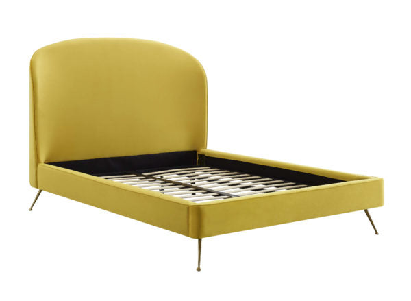 TOV Furniture Vivi Burnt Gold Velvet Bed in King