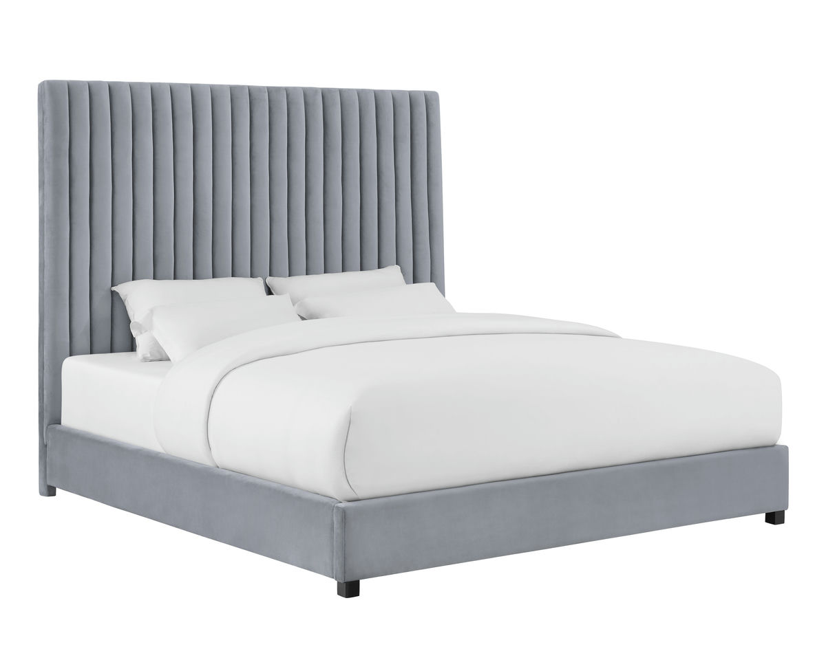 TOV Furniture Arabelle Grey Bed in Queen