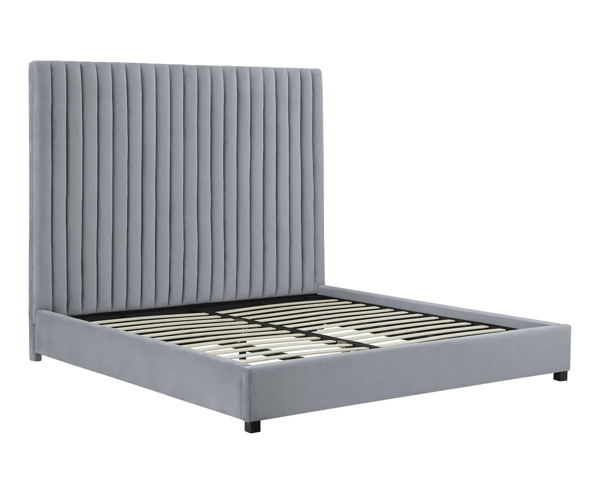 TOV Furniture Arabelle Grey Bed in Queen